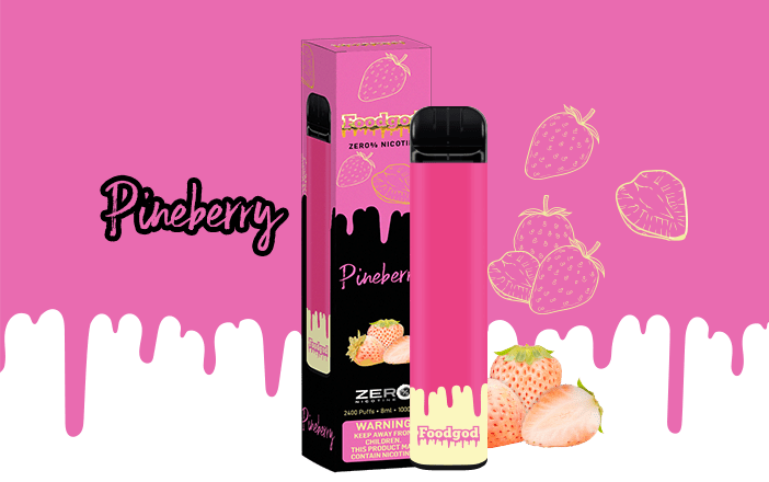 VAPE FOODGOD PINEBERRY 0% NIC 2400 PUFFS 0