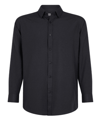 Camisa Oxford Manga Larga Hombre Negra1