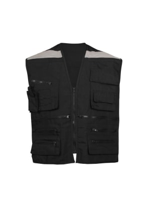 Chaleco Geólogo Poplin Negro1