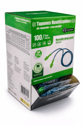 Tapon Auditivo TPR  EP-T06C En Bolsa (100 PARES)1