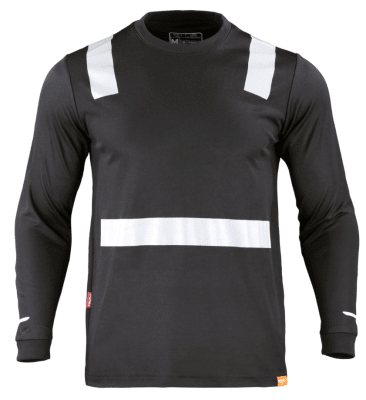 Polera C/redondo Hibrida Manga Larga Con Cinta Reflectante4