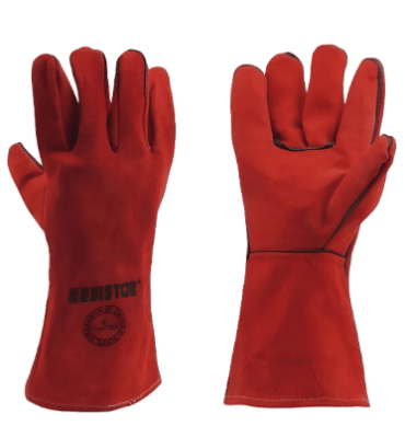 Guante Descarne Soldador Rojo1