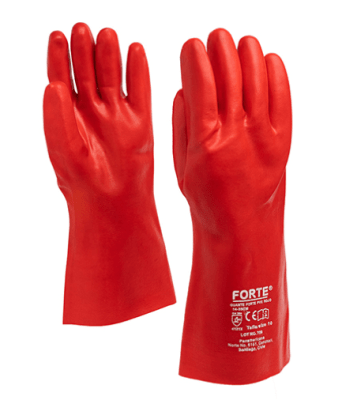 Guante PVC 14-35 cms Rojo1