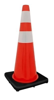 Cono Base Negra 36'' (92cm) Doble Cinta Reflectante1