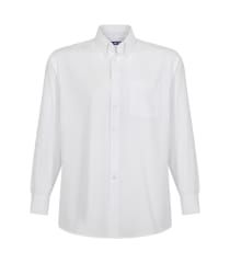Camisa Oxford Manga Larga Con Bolsillo