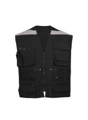 Chaleco Geólogo Poplin Negro
