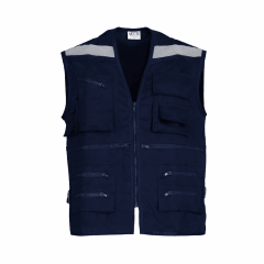 Chaleco Geologo Gabardina Con Cinta Reflectante