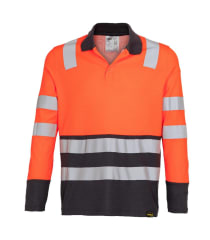 Polera Cuello Pique Alta Visibilidad Bi color M/l Hombre