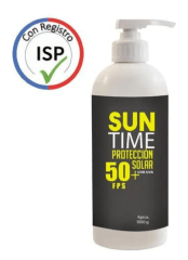 Bloqueador Solar Suntime Fps 50+ 1 Litro Con Dispensador