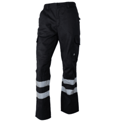 Pantalón Cargo Gabardina Con Cinta Reflectante Hombre