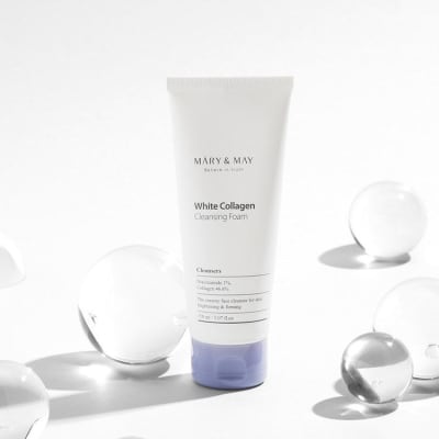 MARY&MAY White Collagen Cleansing Foam-Jabón Facial-150ml