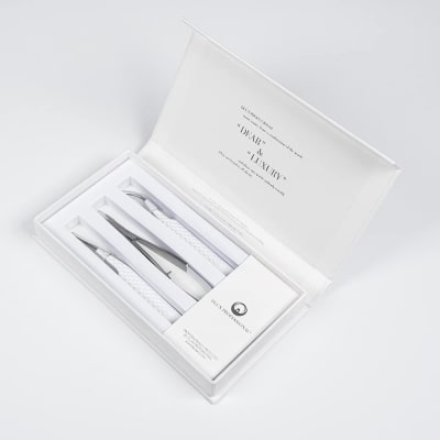 DLUX Set 3 Pinzas White Extensión de Pestañas1