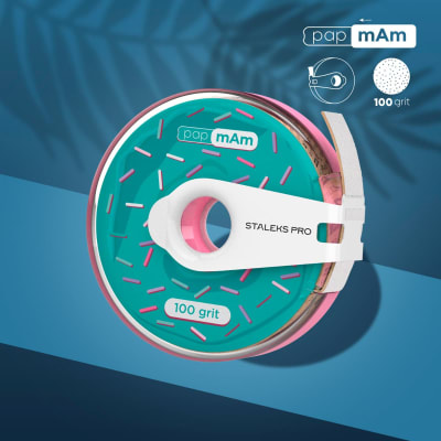 Staleks Pro Lima Bobbinail papmAm Blanca con BOLSILLO - Grit 100