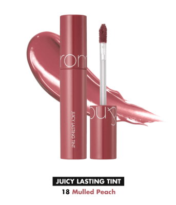 ROM&ND – JUICY LASTING TINT – Tinte Labial #18 MULLED PEACH1