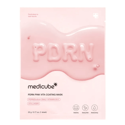 MEDICUBE PDRN Pink Vita Coating Mask – Mascarilla Revitalizante Facial 1 pieza