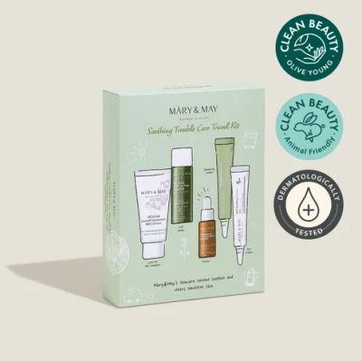 MARY&MAY Soothing Trouble Care Travel Kit - 5 piezas Mini Talla Caja Verde