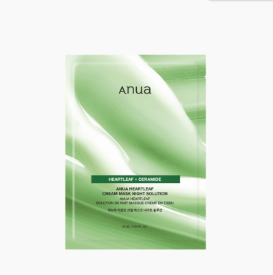 ANUA Heartleaf Sheet Mask Night Solution- Mascarilla de Tela Hidratante – 1 Pza