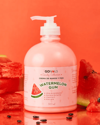 GoNails Crema de Manos y Pies Watermelon Gum Sandia - 500 ml