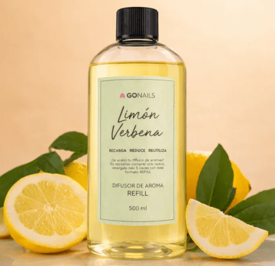 GoNails RECARGA para Difusor en varillas 500ml LIMON VERBENA1