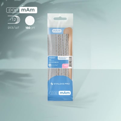 Staleks Limas Smart papmAm (10) con Bases Wood Pap (2u) - Grit 180