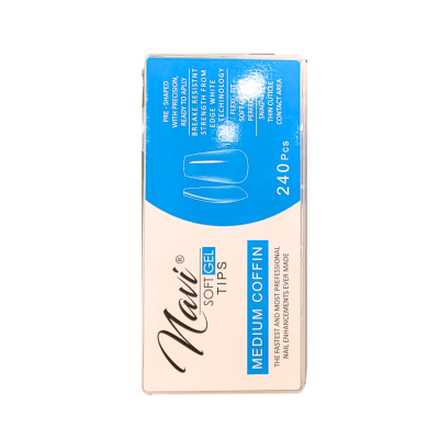 NAVI Soft Gel Medium Coffin 240pcs1