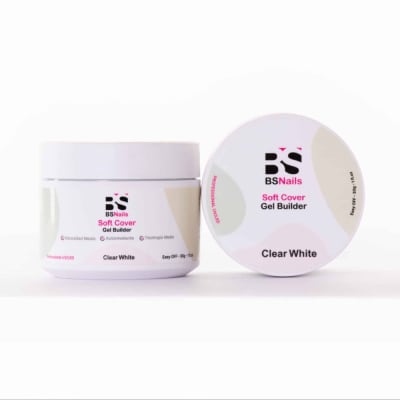 BSNAILS Gel Builder Soft Cover Autonivelante CLEAR WHITE 30 ML1