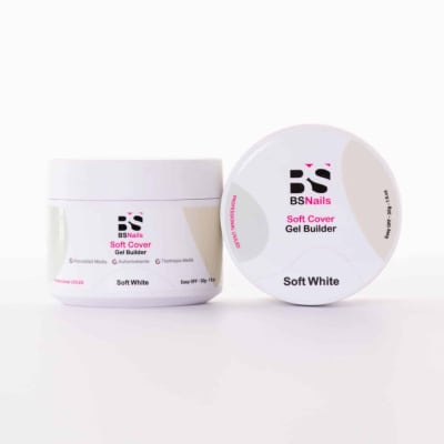 BSNAILS Gel Builder Soft Cover Autonivelante – Soft White – 30 ml