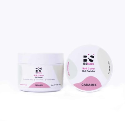 BSNAILS Gel Builder Soft Cover Autonivelante – CARAMEL – Pote de 30 ML