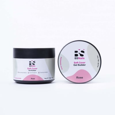 BSNAILS Gel Builder Soft Cover Autonivelante – ROSE – Pote de 30 ml