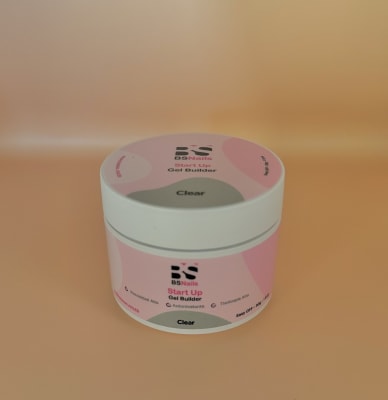 BSNAILS Gel Builder Start Up Autonivelante – CLEAR – Envase Rosado 30 ML1