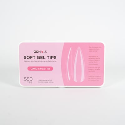 GoNails Soft Gel tips - Long Stiletto (550 unidades)1