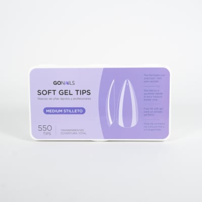 GoNails Soft Gel tips - Medium Stiletto (550 unidades)1