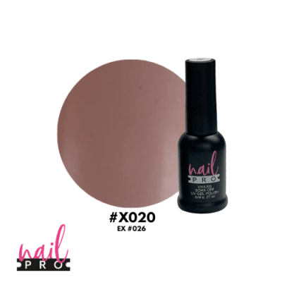 NAIL PRO Esmalte Permanente 8 ml X020 (ex026) Nude café Grisaceo1