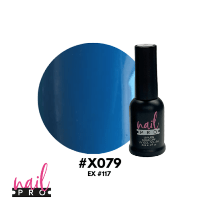 NAIL PRO Esmalte Permanente 8 ml X079 (ex117) Azul turquesa1
