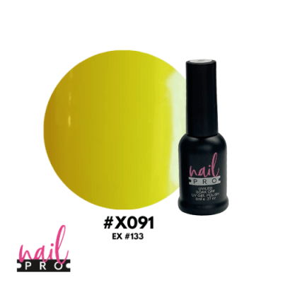 NAIL PRO Esmalte Permanente 8 ml X091 (ex133) Amarillo Fluor1