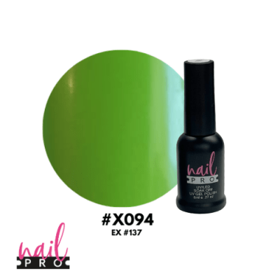 NAIL PRO Esmalte Permanente 8 ml X094 (ex137) Verde manzana1
