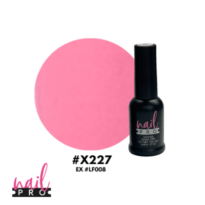 NAIL PRO Esmalte Permanente 8 ml X227 (exLF008) Rosado Barbie intenso1