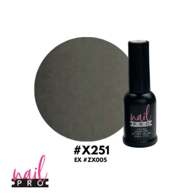 NAIL PRO Esmalte Permanente 8 ml X251 (exZX005) Gris Claro1