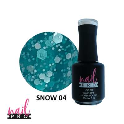 NAIL PRO Esmalte Permanente SNOW04 Esmalte transparente con glitter Calipso