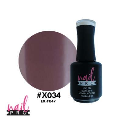 NAIL PRO Esmalte Permanente X034 Nude Morado1