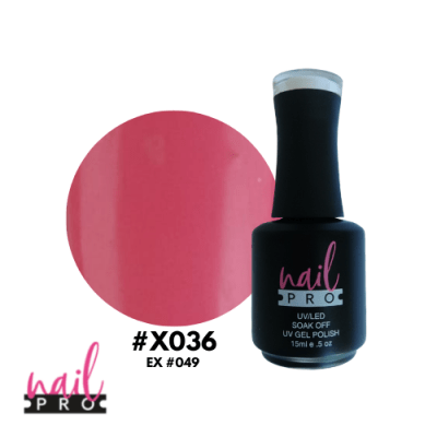 NAIL PRO Esmalte Permanente X036 Rosa Intenso