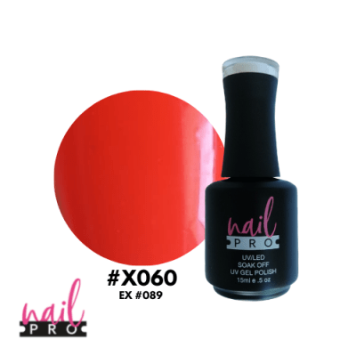NAIL PRO Esmalte Permanente X060 Naranjo rojizo