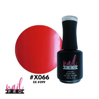 NAIL PRO Esmalte Permanente X066 Rojo Intenso1