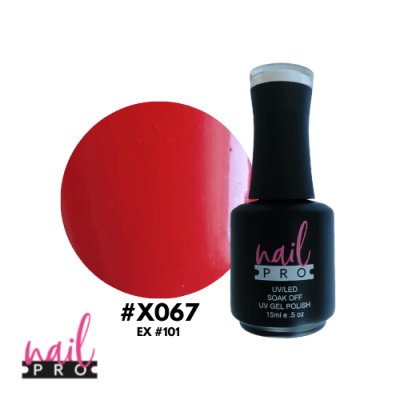 NAIL PRO Esmalte Permanente X067 Rojo italiano