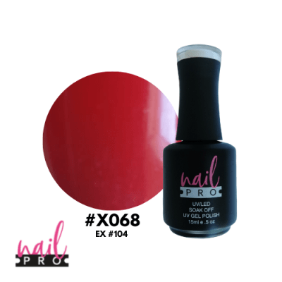 NAIL PRO Esmalte Permanente X068 Rojo Tradicional1