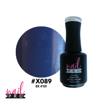 NAIL PRO Esmalte Permanente X089 Azul Indigo