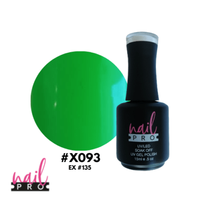 NAIL PRO Esmalte Permanente X093 Verde Fluor oscuro1
