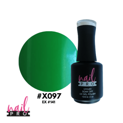 NAIL PRO Esmalte Permanente X097 Verde hoja claro