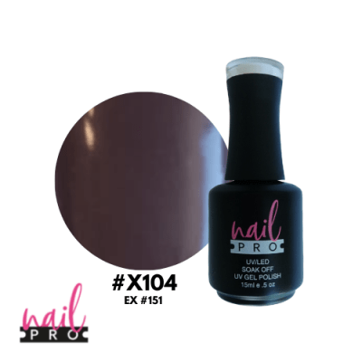 NAIL PRO Esmalte Permanente X104 Café tronco oscuro