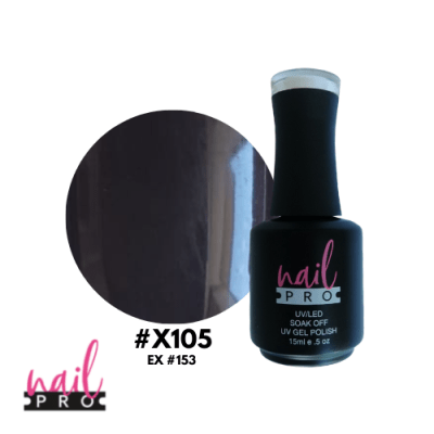 NAIL PRO Esmalte Permanente X105 Negro Intenso
